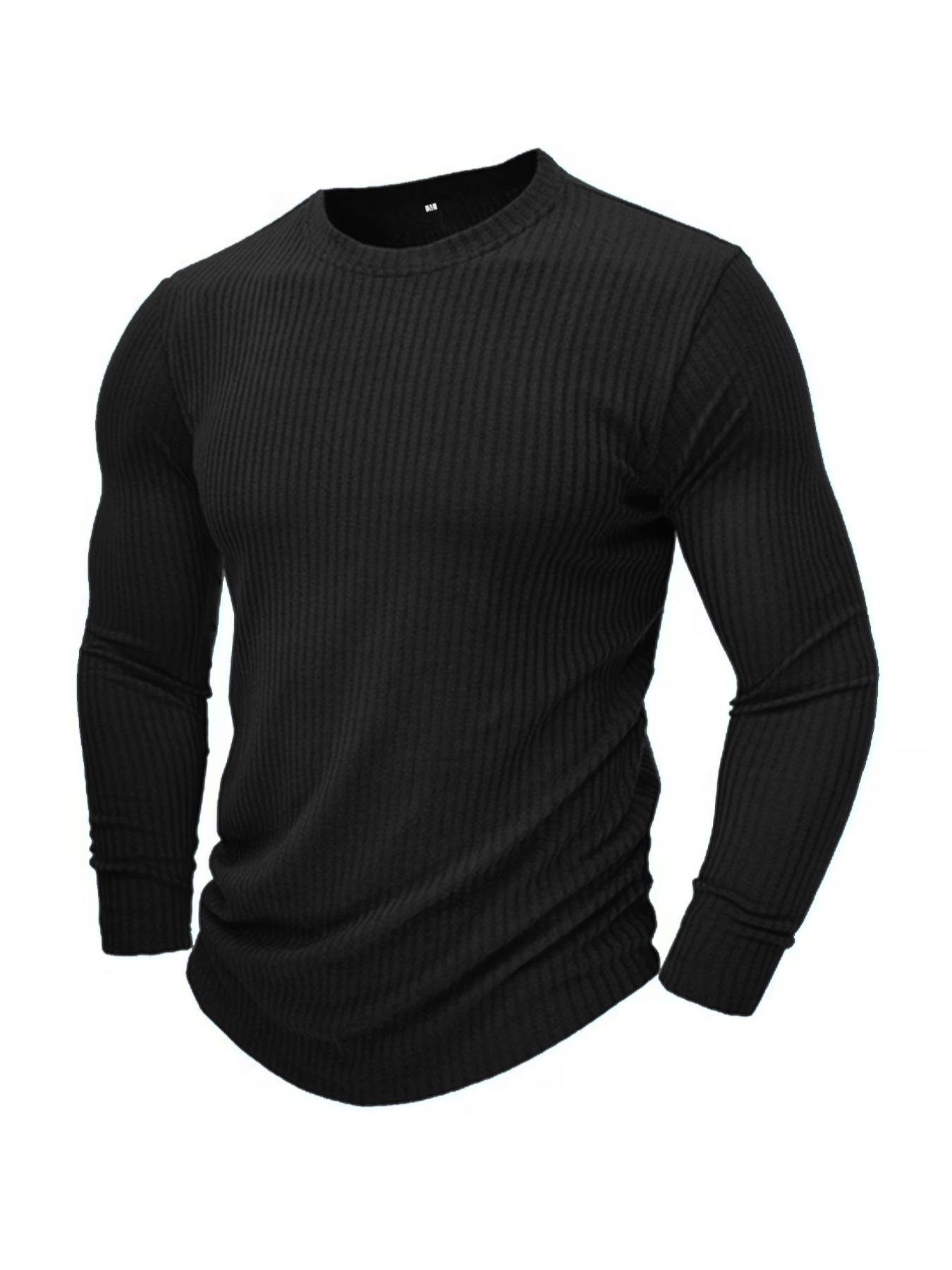 Men Formal Wear Top - تي شيرت رجالي محبوك برقبة مستديرة