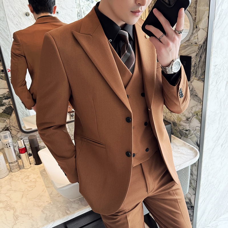 بدلة رجالية مكونة من ثلاث قطع، - مراجعة Men Formal Wear Top وسعره