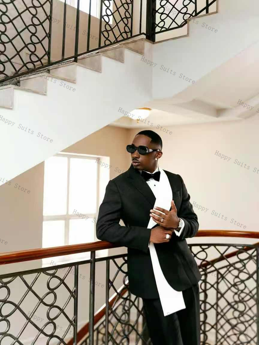 بدلة رجالية سوداء وبيضاء مكونة - مراجعة Men Formal Wear Black And White وسعره