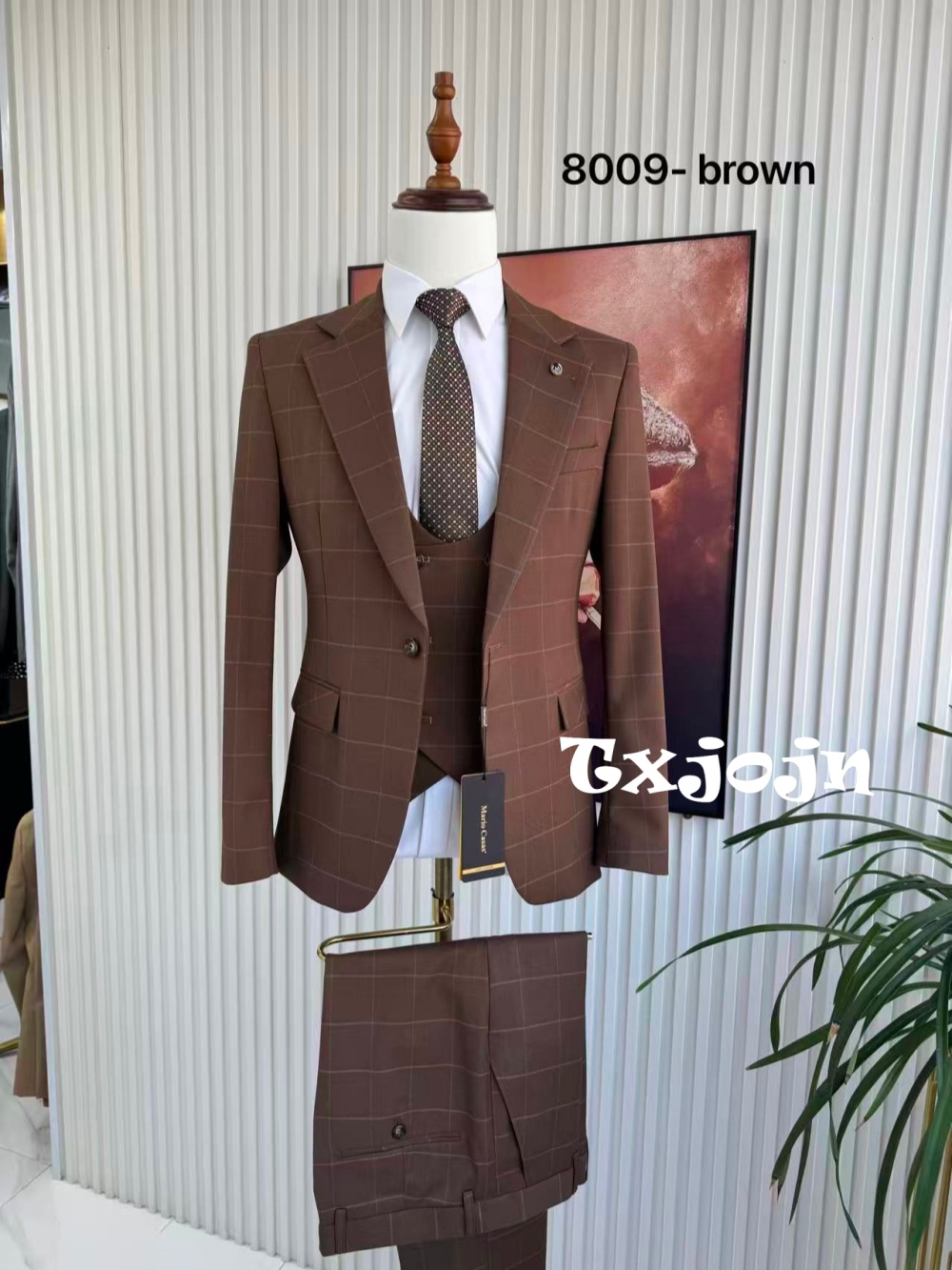 بدلة رجالية مخططة من 3 قطع (جا - مراجعة Men'S Formal Wear For Office وسعره