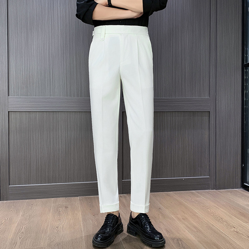 بنطلون رجالي مستقيم بخصر مرتفع - مراجعة Men Formal Wear Top وسعره