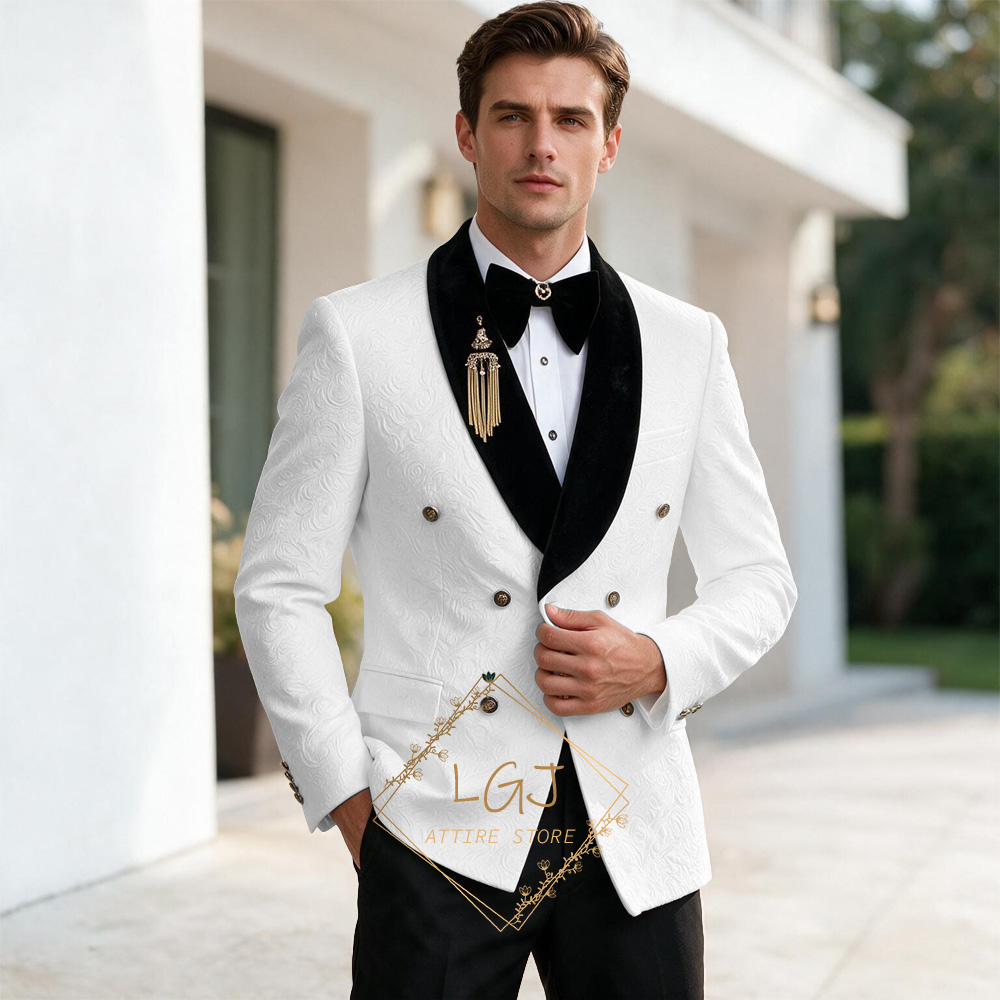 بدلة رجالية فاخرة من قطعتين مع - مراجعة Men'S Formal Dinner Wear وسعره