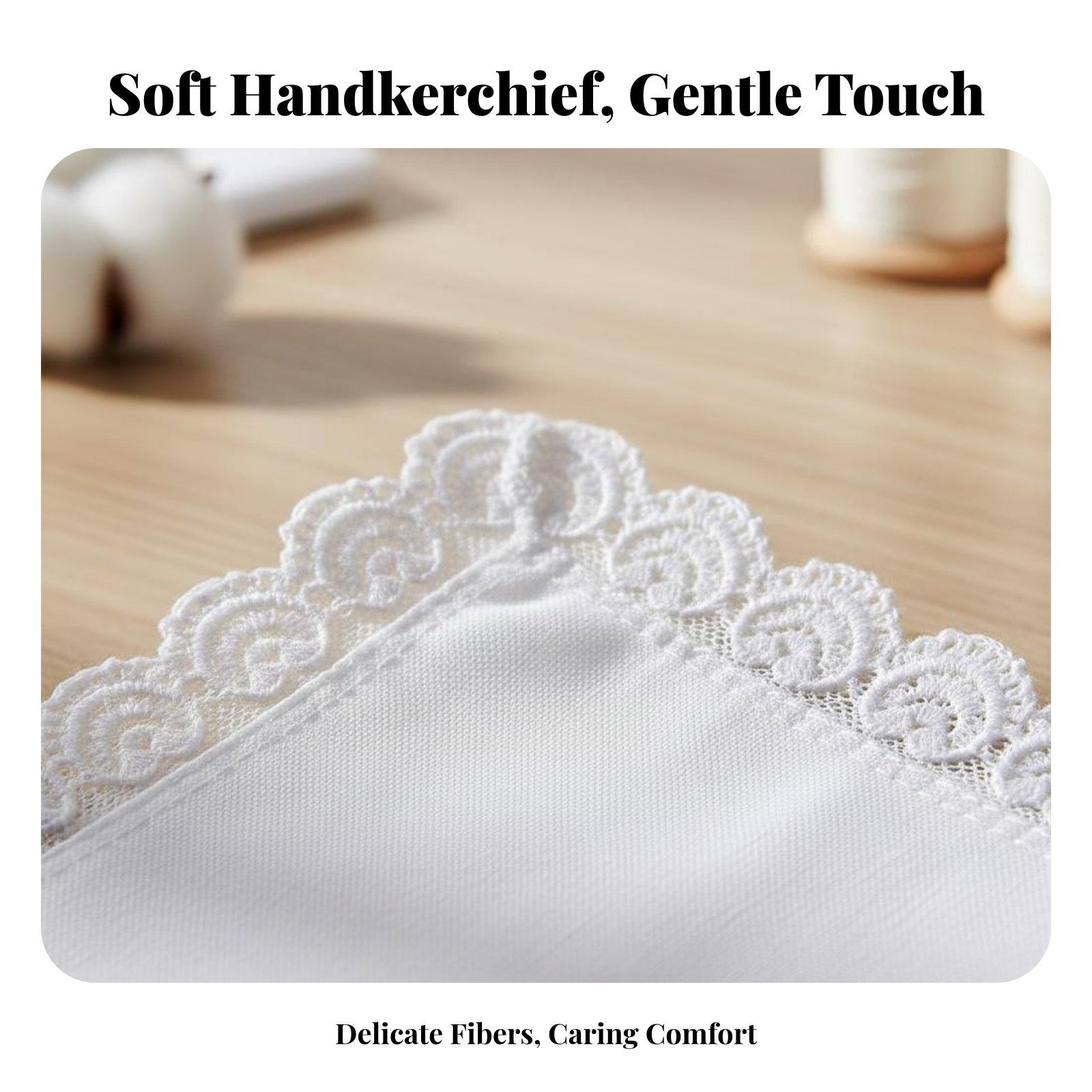منديل قطني مزخرف بالدانتيل للن - مراجعة Monogrammed Handkerchief وسعره