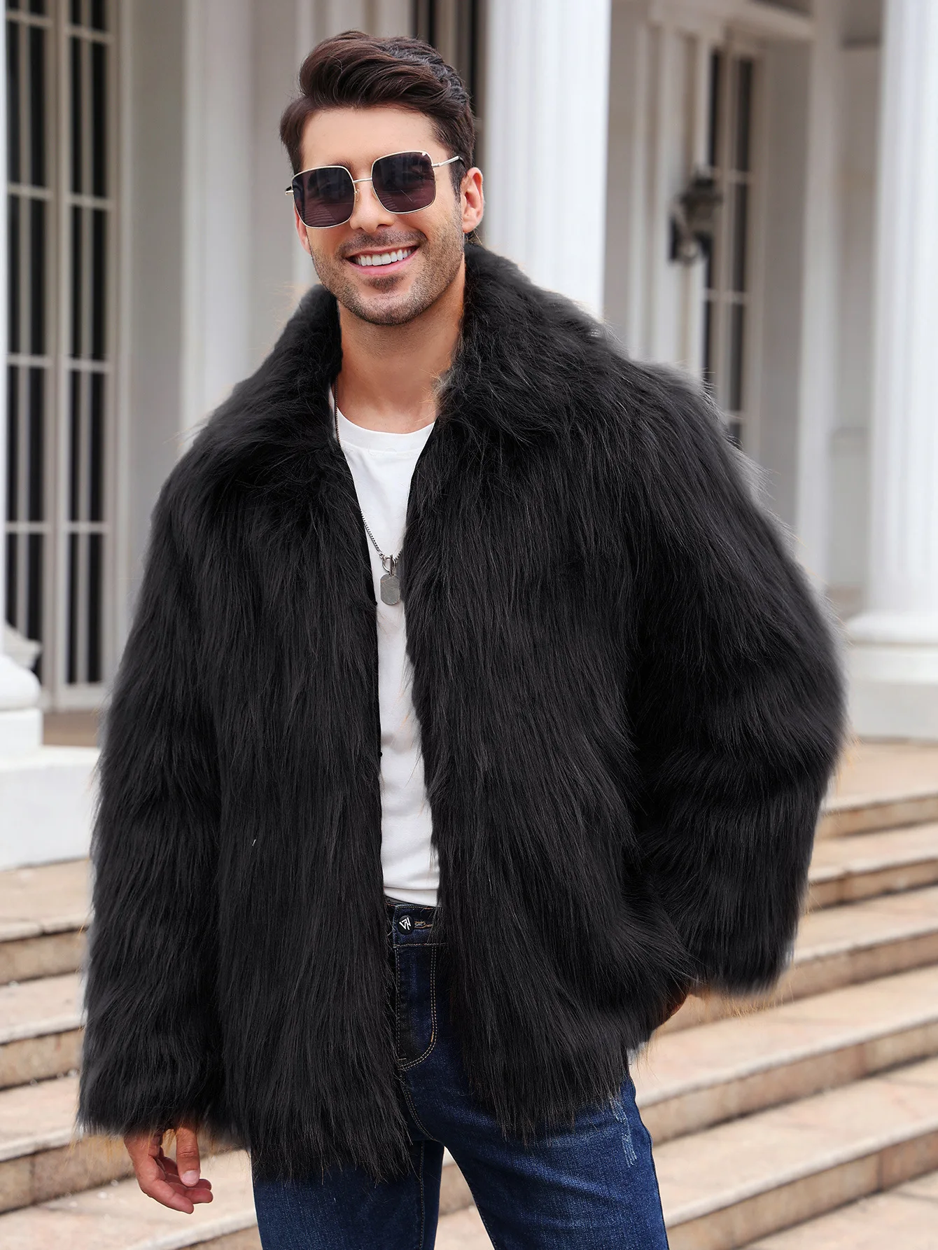 الرجال فو الثعلب الفراء سترة م - مراجعة Men Formal Wear Coat وسعره