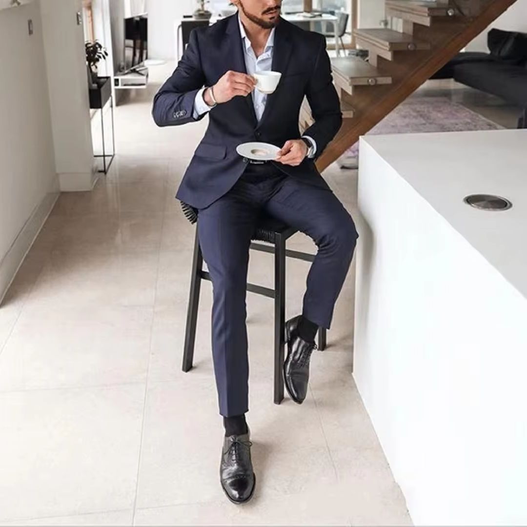 بدلة توكسيدو رجالية من قطعتين  - مراجعة Men'S Formal Dinner Wear وسعره