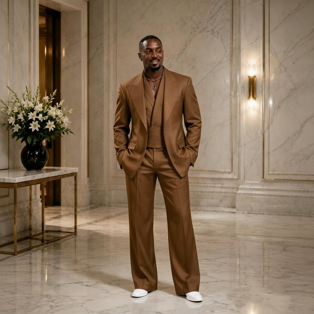 بدلة زفاف عصرية بقصة ضيقة للعر - مراجعة Men Formal Wear Modern وسعره