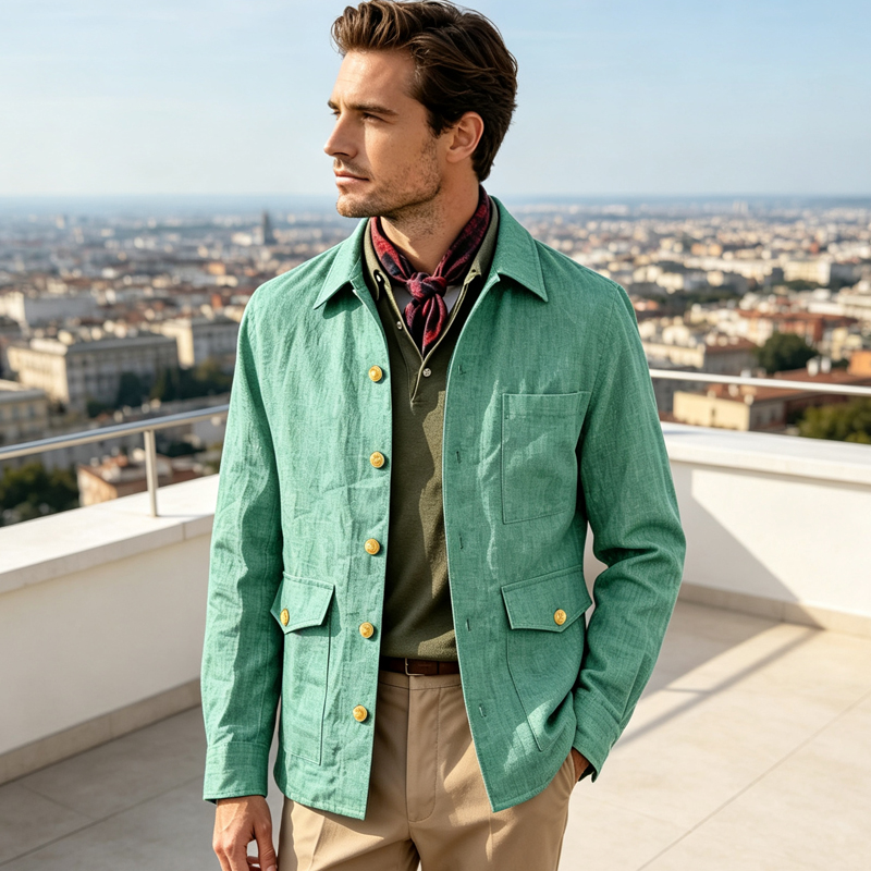 جاكيت رجالي كتان عتيق بياقة مط - مراجعة Men'S Formal Wear For Office وسعره